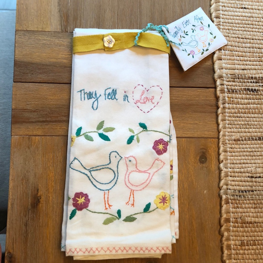 NWT Anthropologie Dish Towels - 3 towels - Wedding